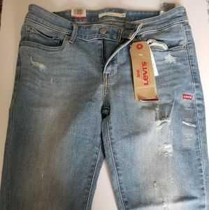 Levis 711 Skinny Jeans (Size 28/6 Med) L 30